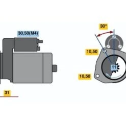 Bosch Starter Motor 0001231030---TRUCK -Bosch shop 000123103013074812
