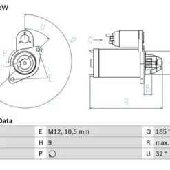 Bosch Starter Motor 1986S00664