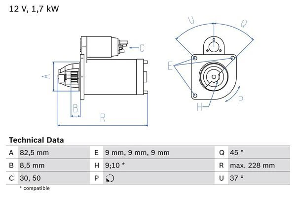 Bosch Starter Motor 1986S00699 3 Bosch Starter Motor 1986S00699